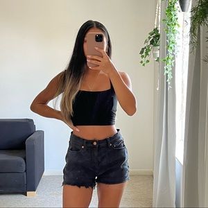 PINK by Victoria’s secret Black Denim High-Waisted Shorts 🖤